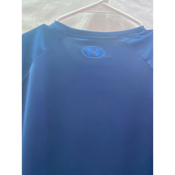 Under Armour Men's Blue Size XL Loose Tee Shirt 100% Polyester Made 2021 - Picture 4 of 5